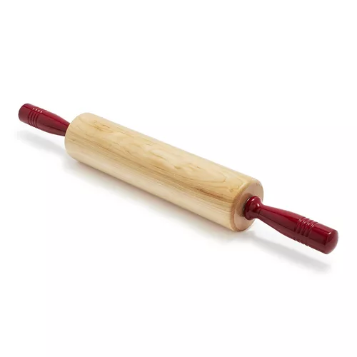 Fletcher’s Mill Classic Rolling Pin with Cinnabar Handles, 12" Fletcher’s Mill Classic Rolling Pin with Cinnabar Handles, 12"