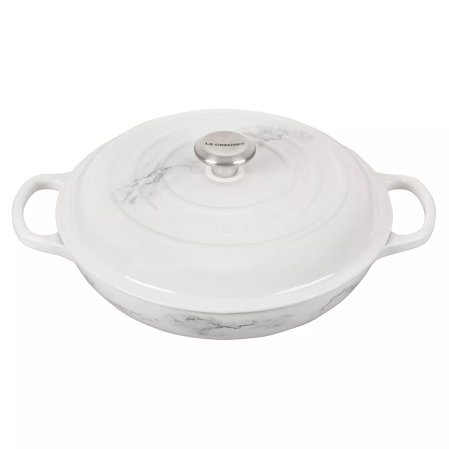 Le Creuset Signature 5-Qt. Cream Enameled Cast Iron Braiser