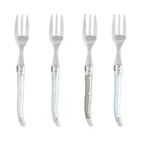 French Home Pearlized Laguiole Cake Forks, Set of 4