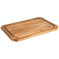 Viking Acacia Wood Cutting Board with Juice Groove Lighter than a maple board, but still a solid cutting surface