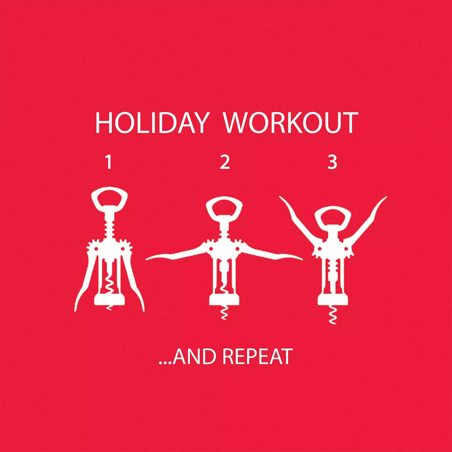 Holiday Workout Cocktail Napkins, Set of 20