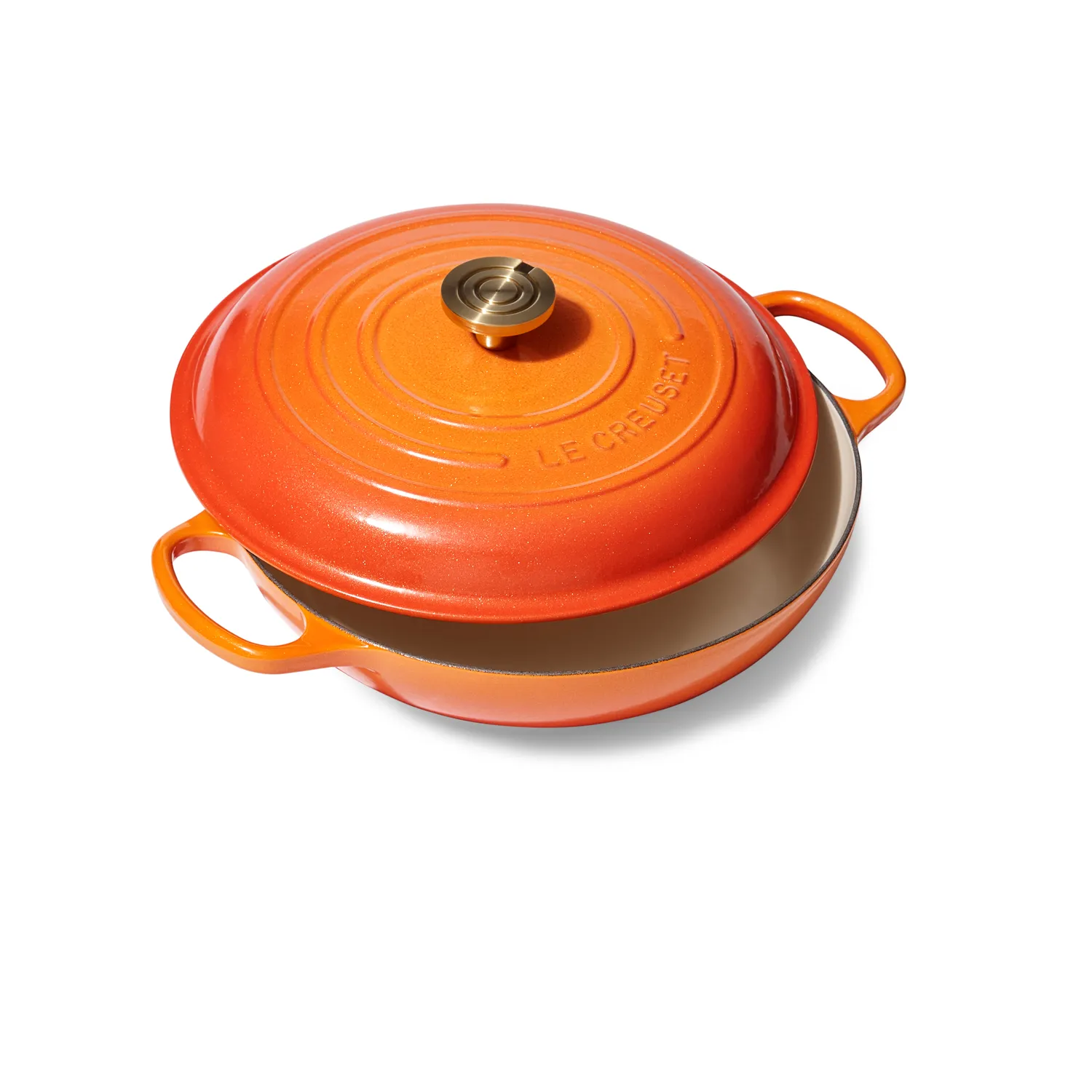 Le Creuset Signature Flamme Dorée Braiser, 3.5 qt.
