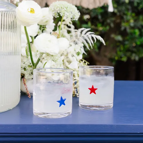 Sur La Table Fourth of July Stars Icon Double Old-Fashioned Glass
