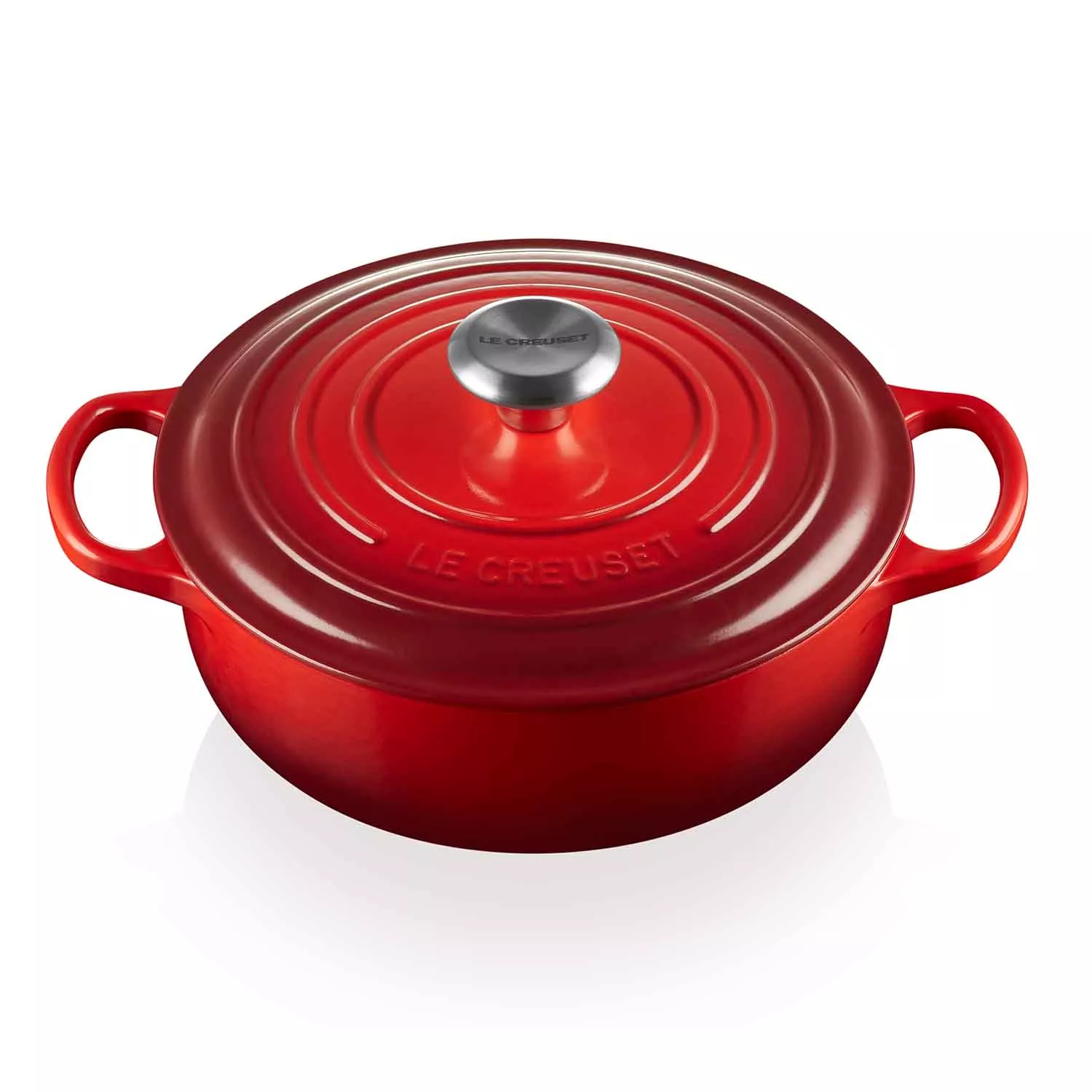 Le Creuset Signature Round Sauteuse with Lid, 3.5 qt.