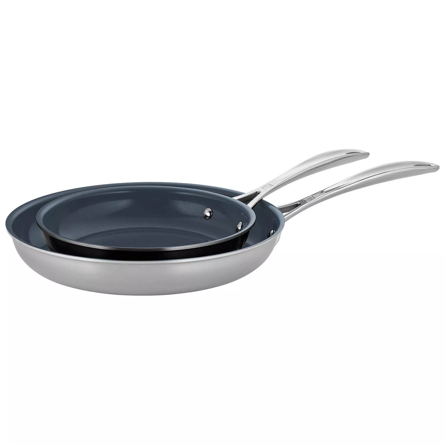 Zwilling Clad CFX Ceramic Nonstick Skillets, Set of 2