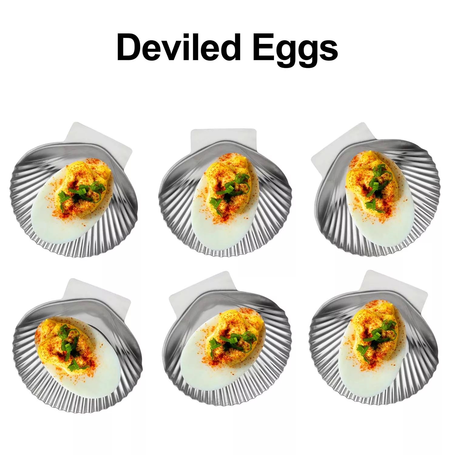 Outset All-Purpose Grillable Stainless Steel Seashells, Set of 12