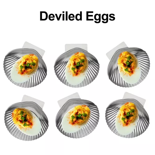 Outset All-Purpose Grillable Stainless Steel Seashells, Set of 12