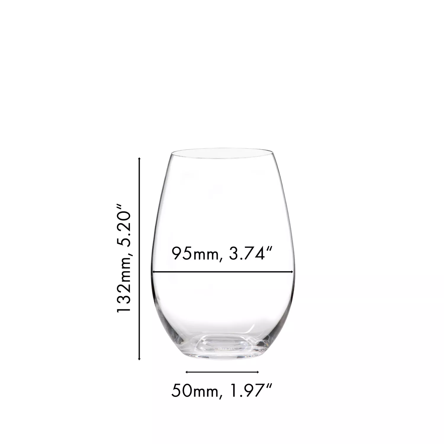 RIEDEL O Wine Tumbler Syrah/Shiraz Wine Glass, Set of 2