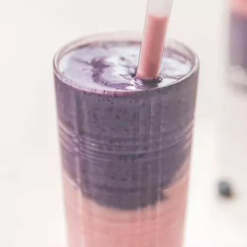 Purple and Pink Fruit Smoothie