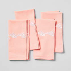 Sur La Table Embroidered Floral Napkins, Set of 4