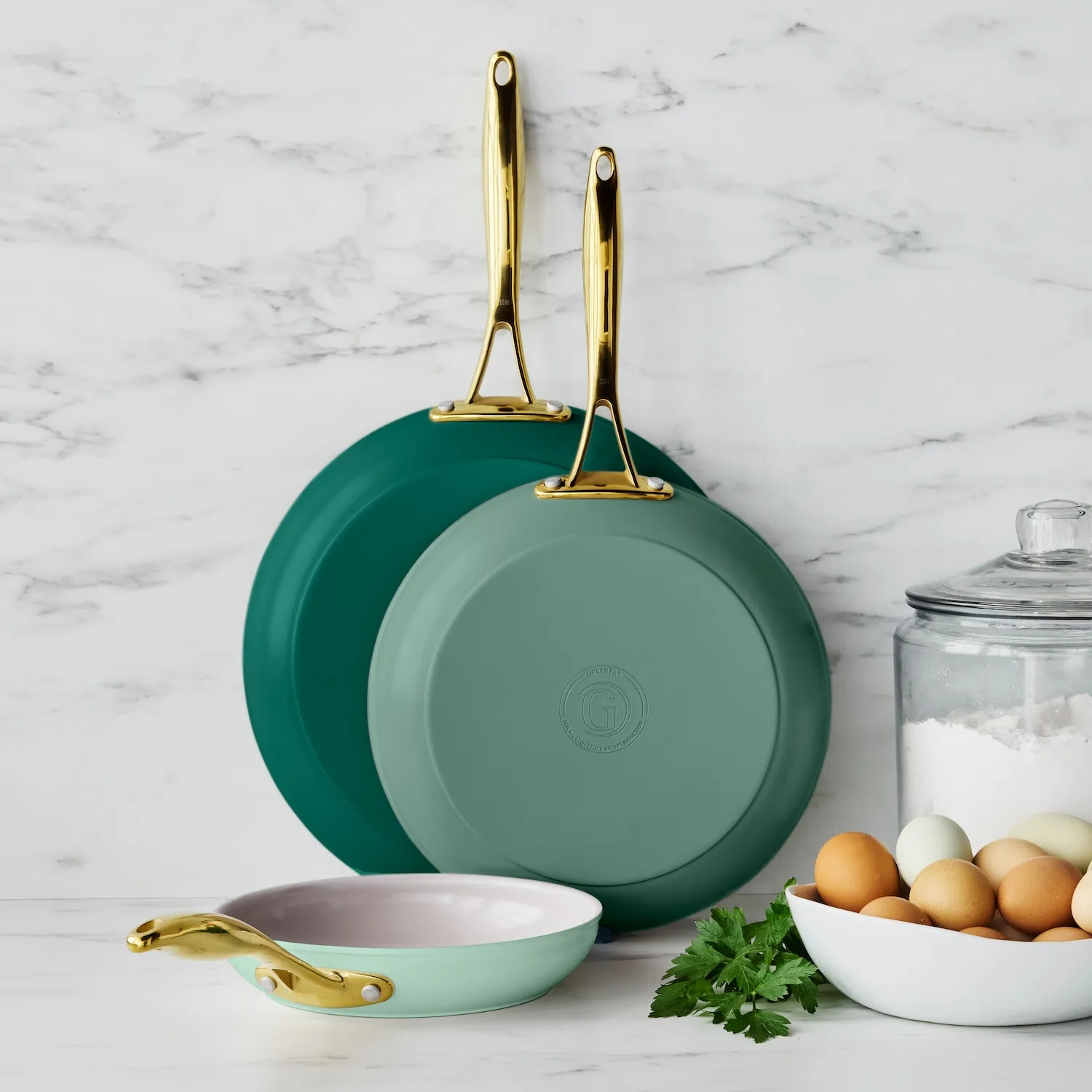 GreenPan Hamptons Skillets, Set of 3