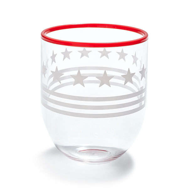 American Flag Stemless Wine Glass, 15 oz.