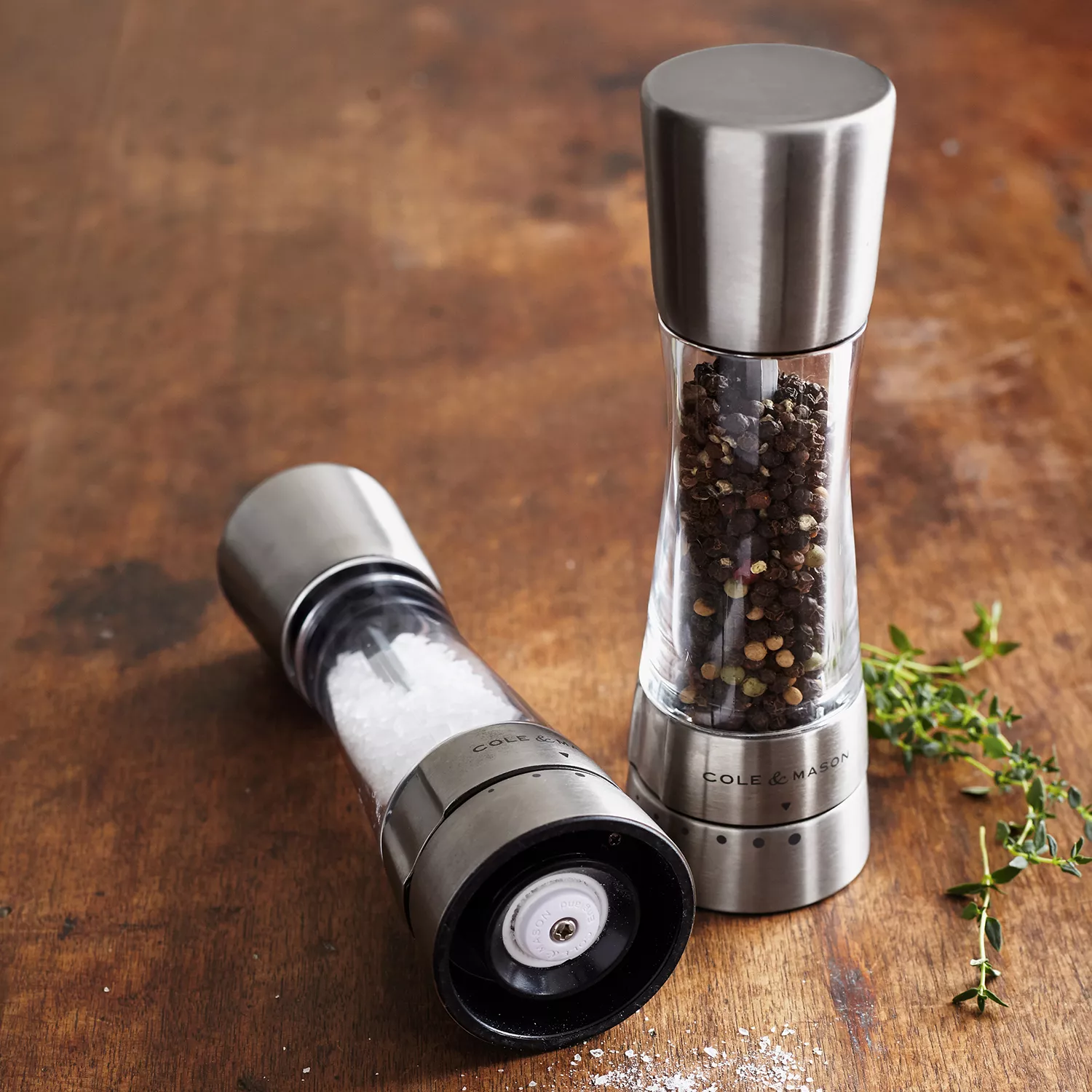 Cole &#38; Mason Derwent Salt & Pepper Mills, Stainless Steel
