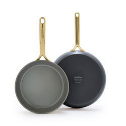 GreenPan GP5 Skillet Set with Champagne Handles  9.5" & 11"