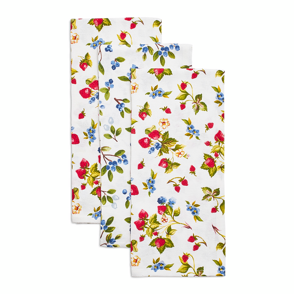 Berry Floursack Kitchen Towels, Set of 3
