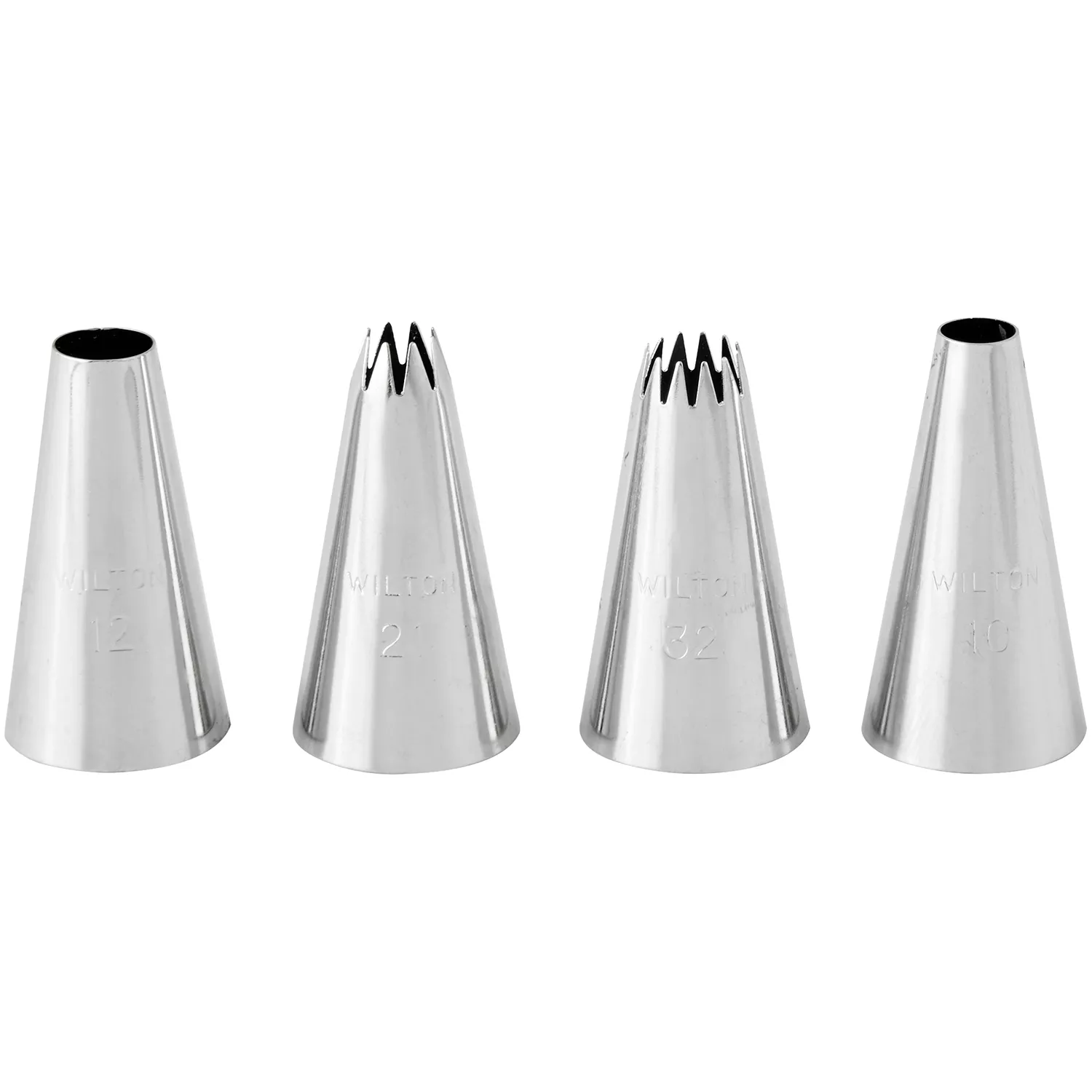 Wilton Large Round &#38; Star Tips, Set of 4