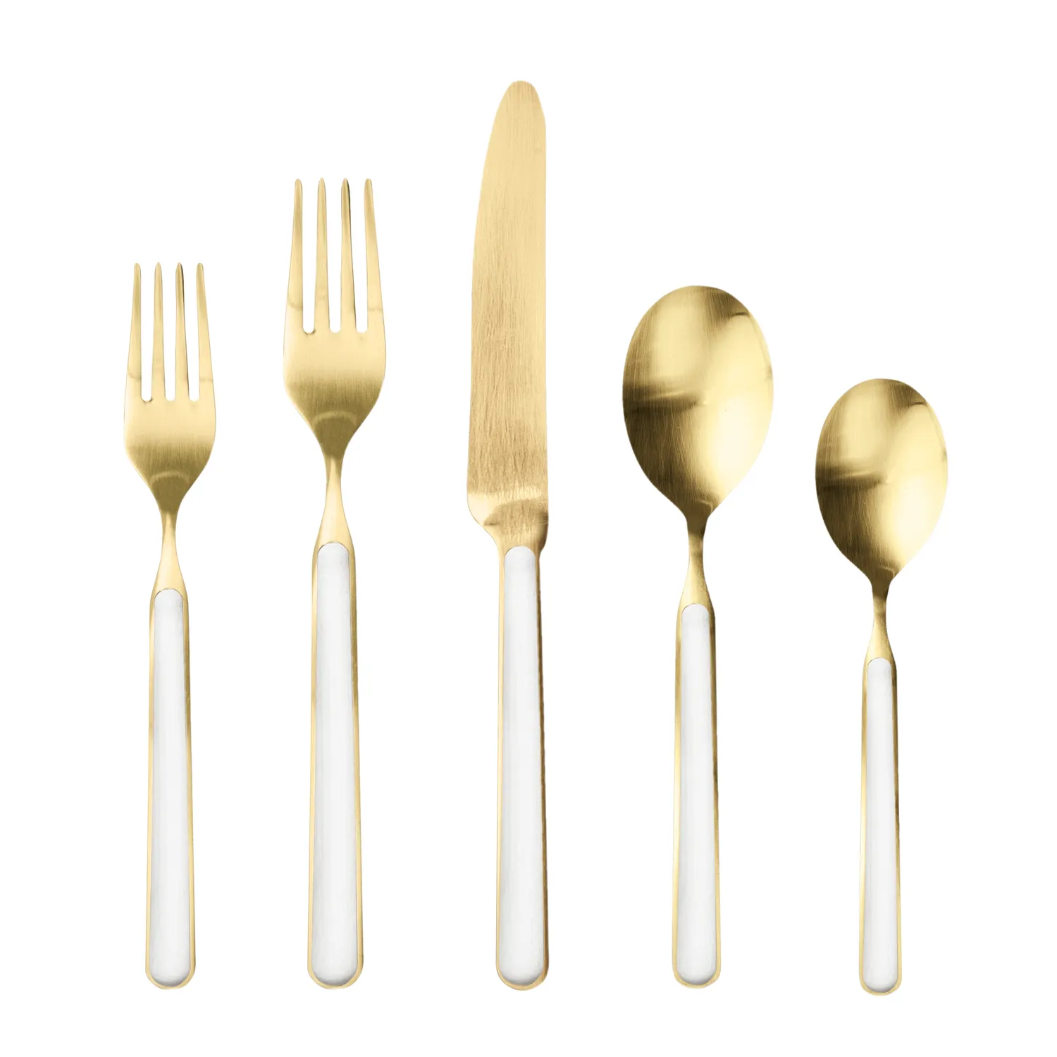 Mepra Fantasia 5-Piece Ice Gold Flatware Set