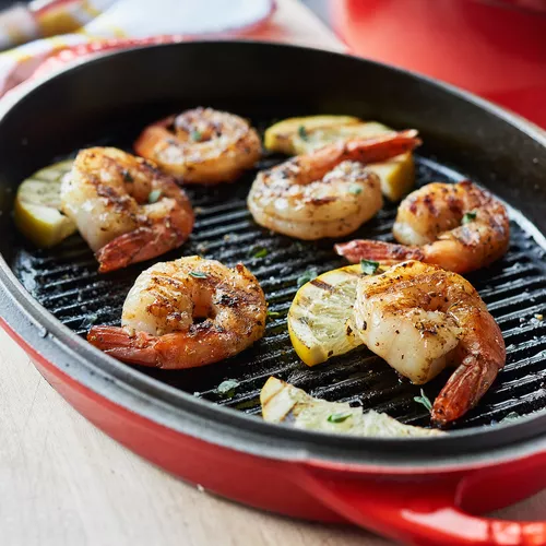 Grilled Shrimp Kebabs with Vegetable Rice