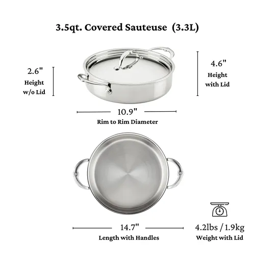 Hestan ProBond® Luxe Stainless Steel 7-Piece Cookware Set