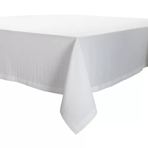 Sur La Table White Herringbone Tablecloth, 69" x 108"