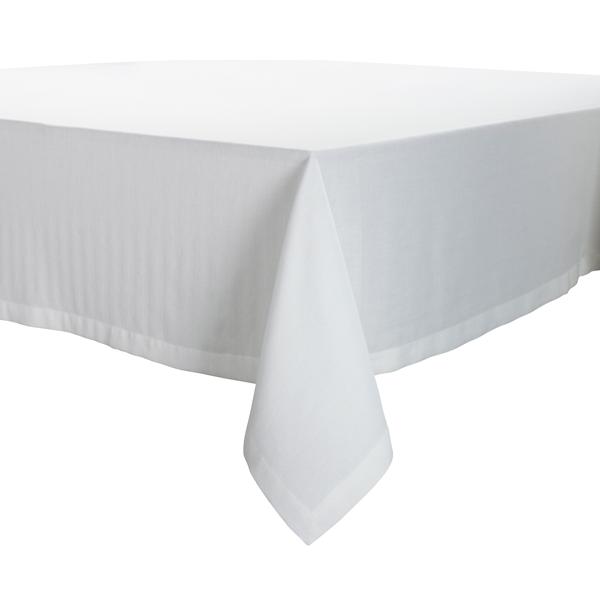 Sur La Table White Herringbone Tablecloth, 69" x 108"