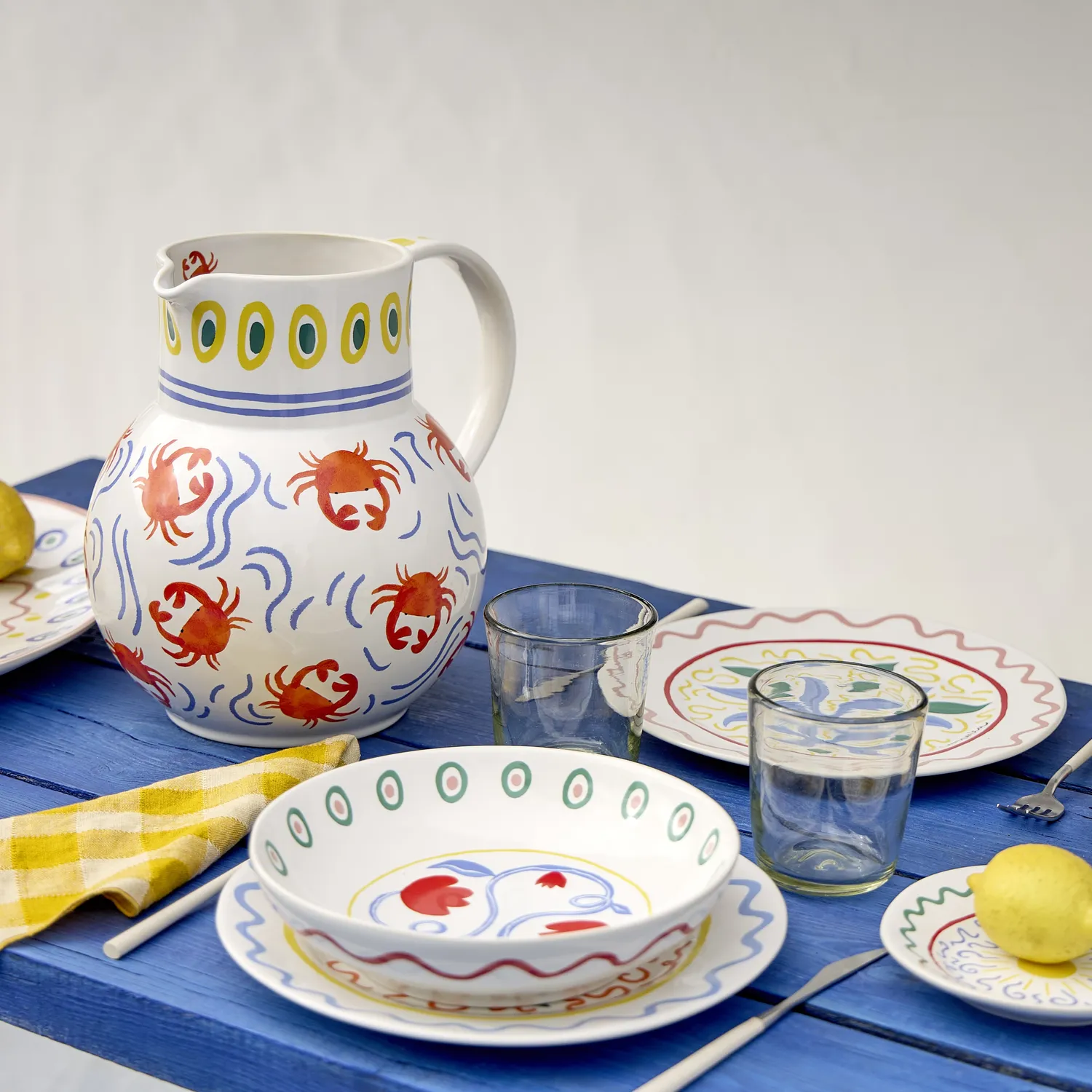 Costa Nova Summer Bliss Tulip Pasta Bowls, Set of 6