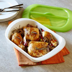 Baked Chicken with Potatoes and Mushrooms