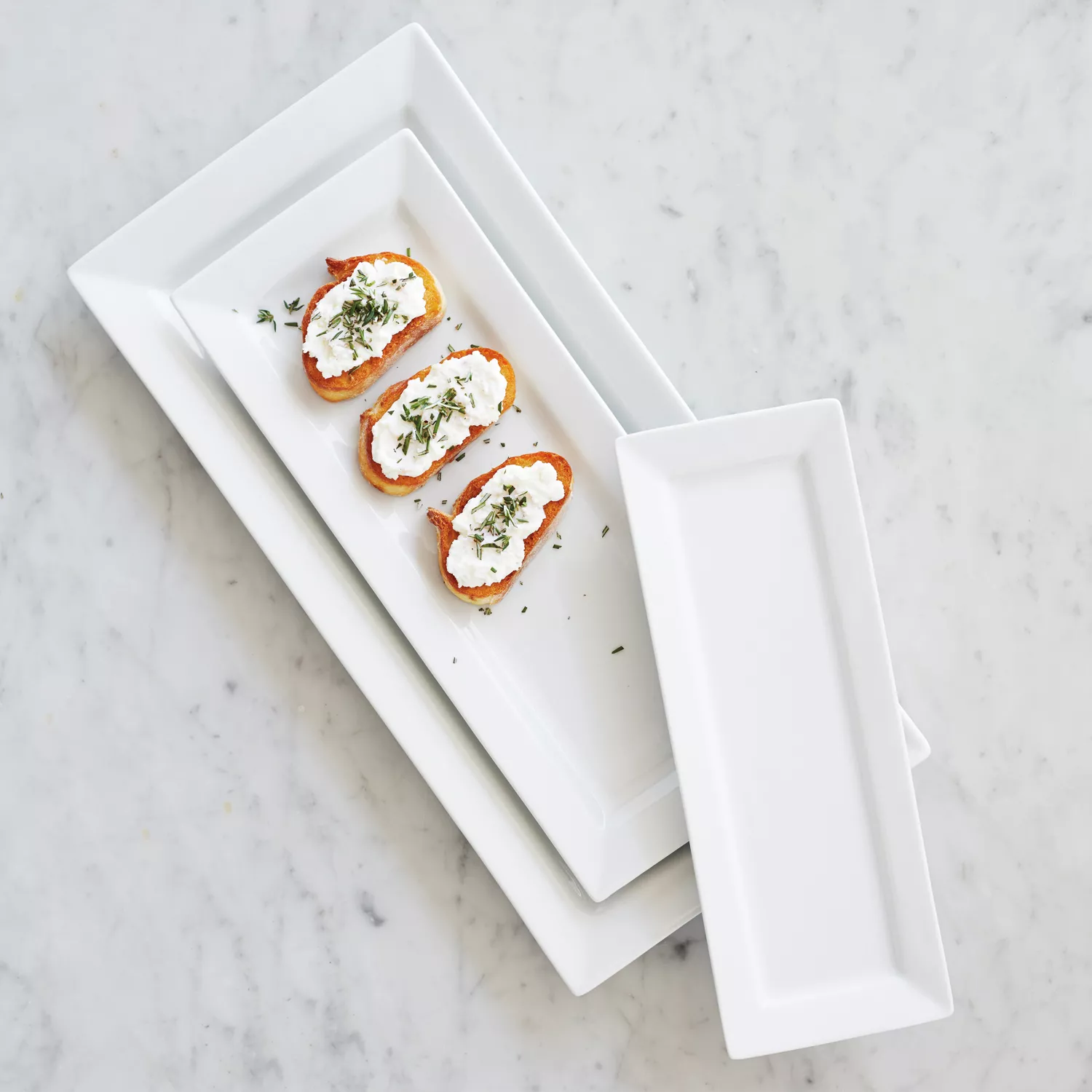 Sur La Table Porcelain Platters, Set of 3