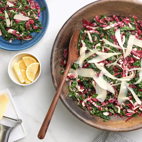 Kale and Winter Greens Caesar Salad