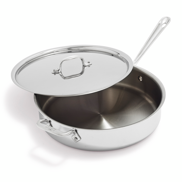 D3 Stainless 3-ply Bonded Cookware, Saute Pan With Lid, Quart | lupon ...