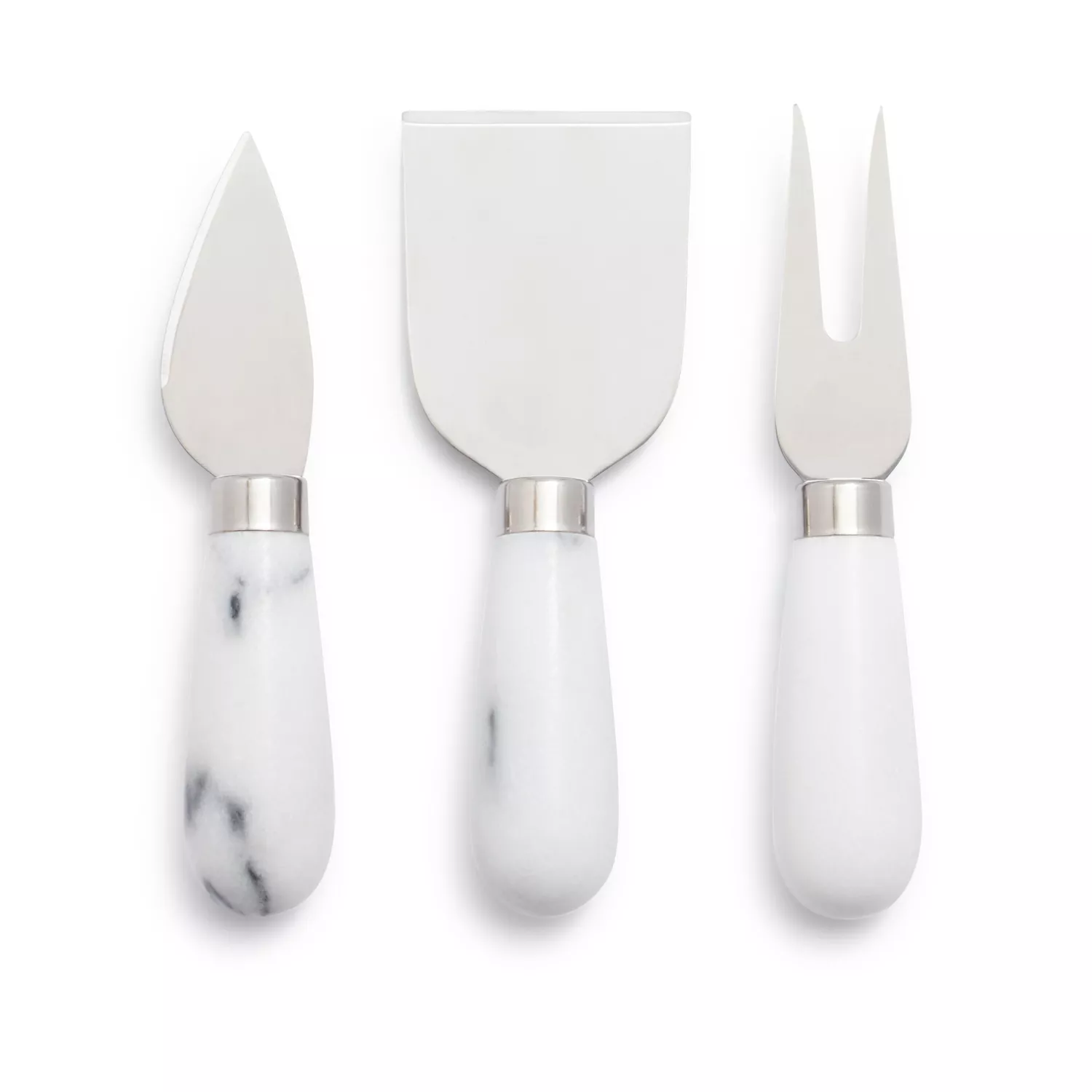 White Marble Cheese Knives - Set of 4