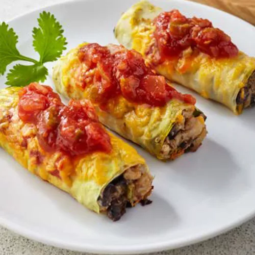 Zucchini Enchiladas with Chicken