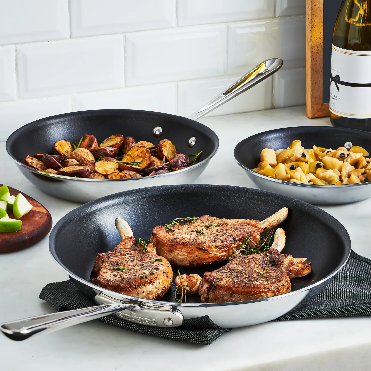All-Clad D3 Stainless Steel Nonstick Egg Perfect Pan