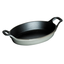 Staub Mini Oval Roasting Dish, 8 oz. Great for creating customized dishes by adding your preferred ingredients before placing in the oven