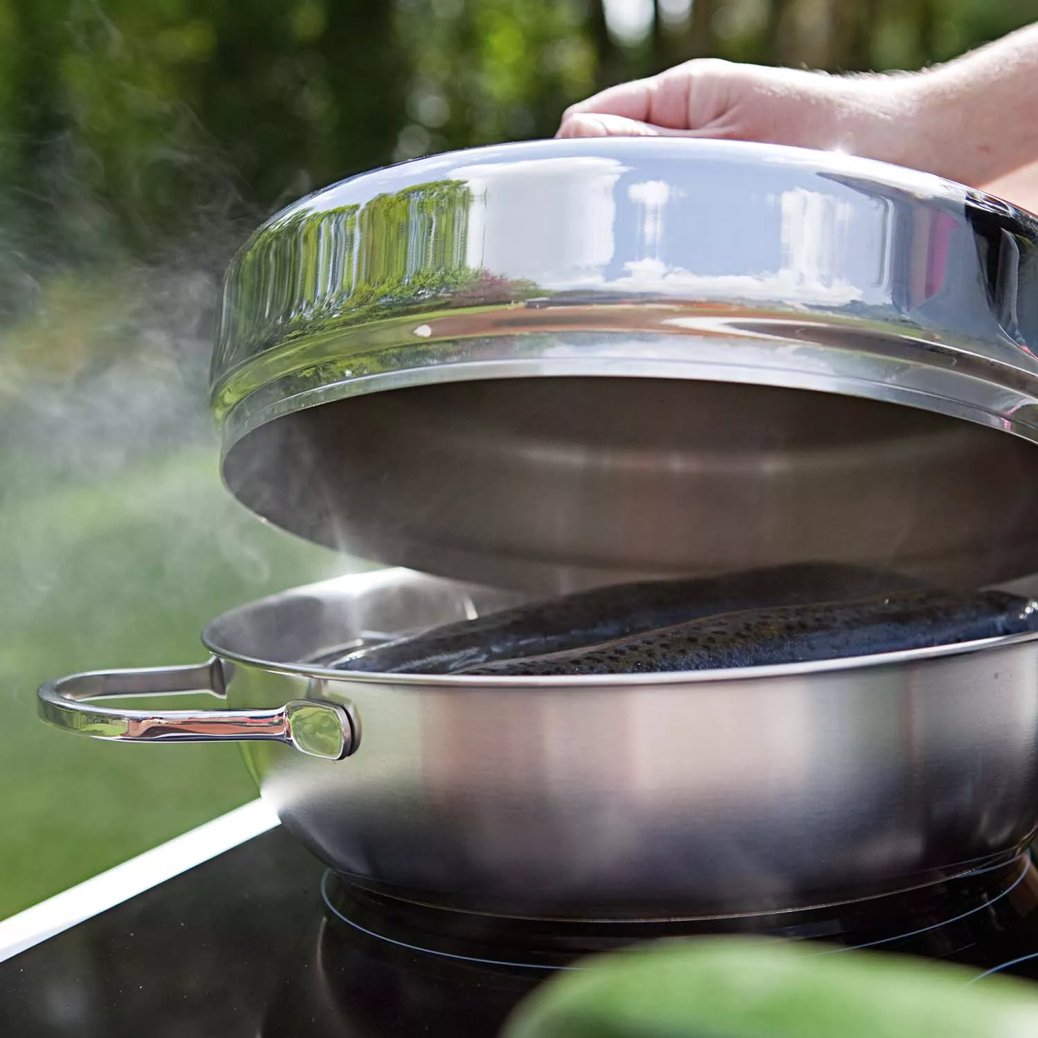 Demeyere Resto3 4-Piece Stainless-Steel Stovetop Smoker Set