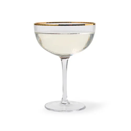 Sur La Table Gold Rim Coupe Glass