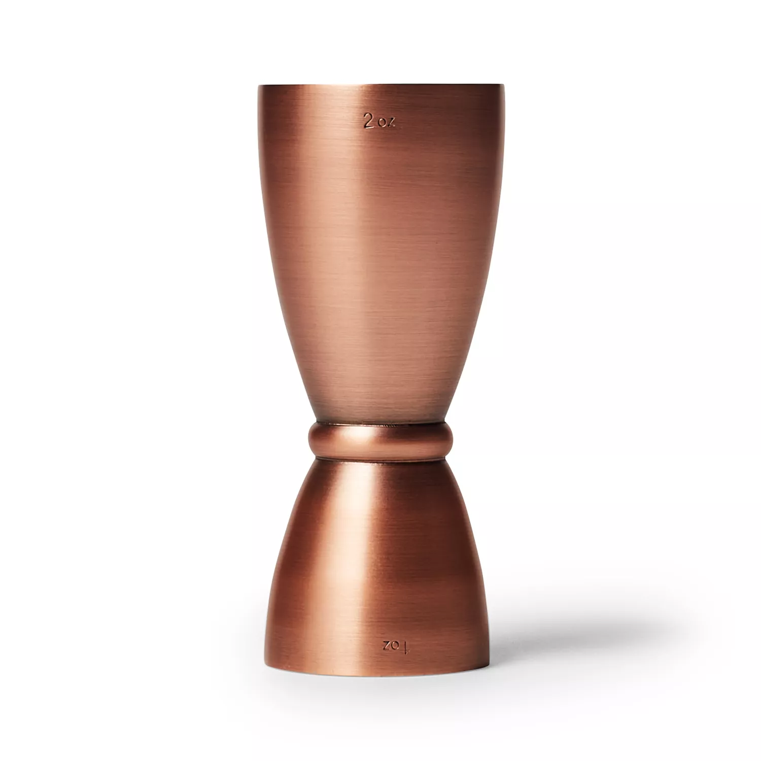Top Shelf Cocktails Cocktail Jigger - Double Jigger with Easy to Read Measurements Inside (Copper)