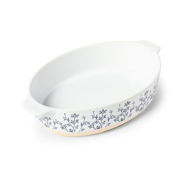 Sur La Table Floral Oval Baker, 3.4 qt.
