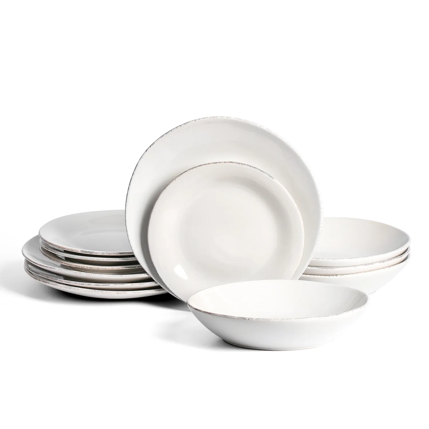 Stone Lain Essence Stoneware 12-Piece Dinnerware Set