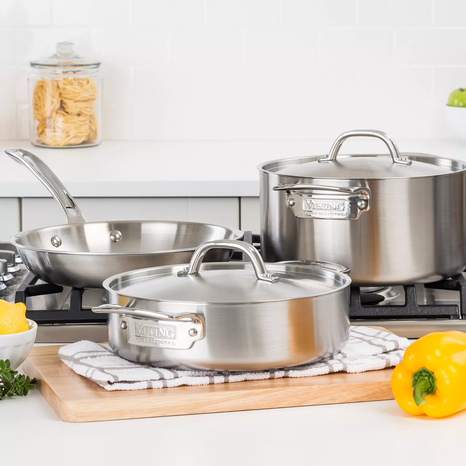 Viking Professional 5-Ply Stainless Steel 5-Piece Cookware Set