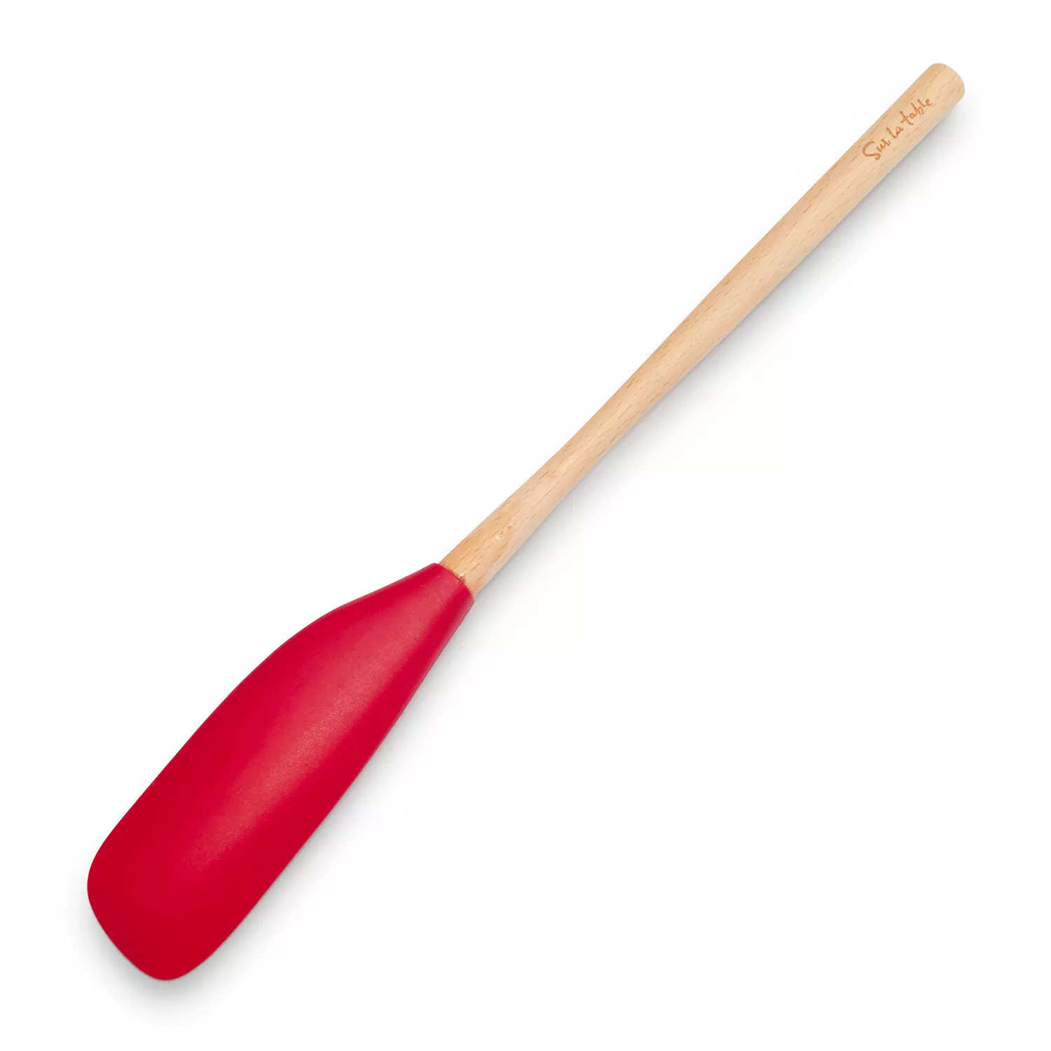 Sur La Table Flex-Core Silicone Jar Scraper with Wood Handle