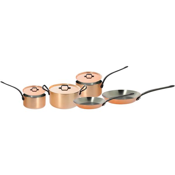 de Buyer Buyer Inocuivre Tradition Copper 8-Piece Cookware Set