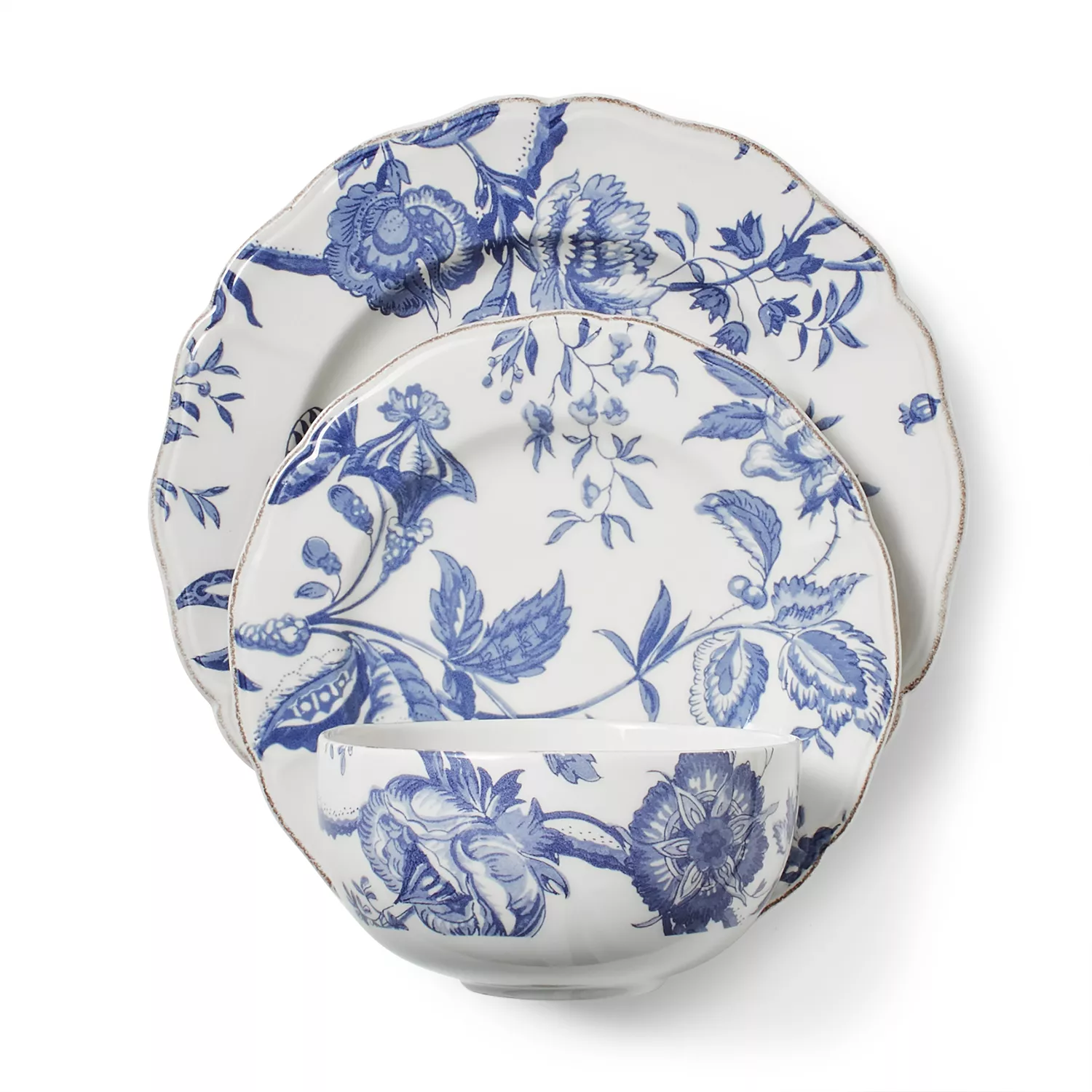 Blue shop floral dinnerware