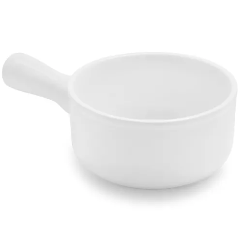 Porcelain Soup Bowl with Handle