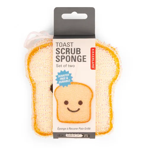 Kikkerland Toast Scrub Sponges, Set of 2