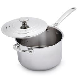 Le Creuset Stainless Steel Saucepan, 4 qt. 