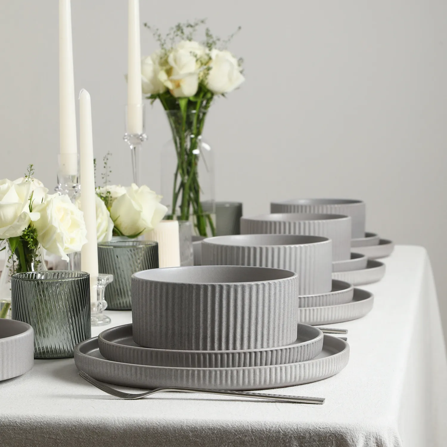 Stone Lain Haven Stoneware 12-Piece Dinnerware Set