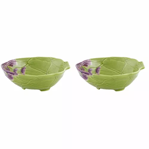 Bordallo Pinheiro Artichoke Pasta Plates, Set of 2