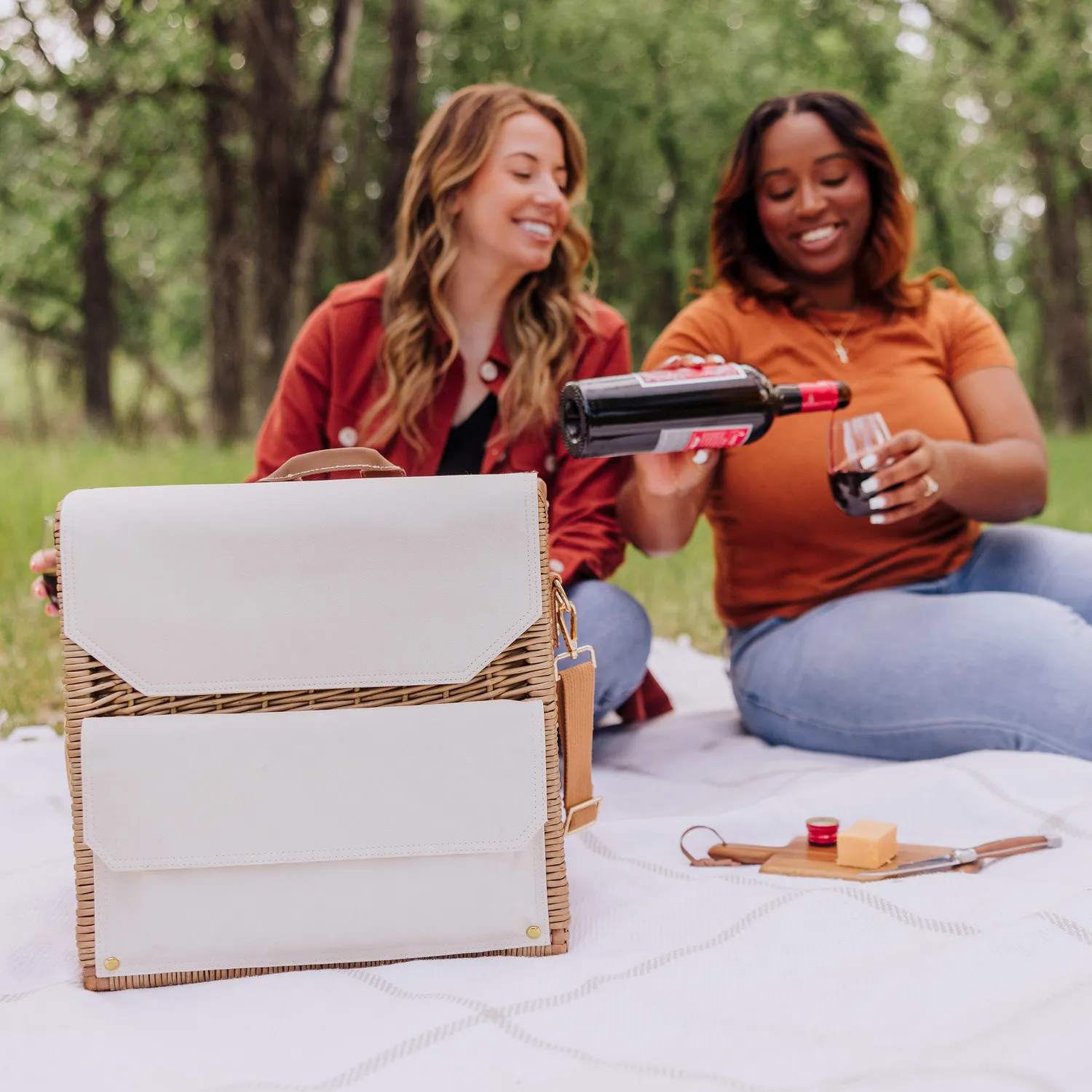 Picnic Time Grande Corsica Wine & Cheese Basket Backpack