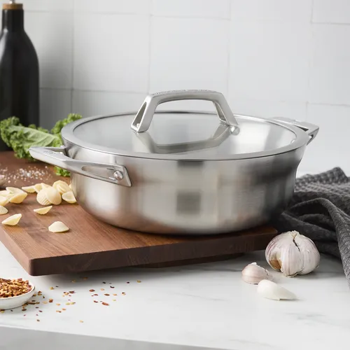 Zwilling Motion Stainless Steel Chef's Pan with Lid, 4 qt.